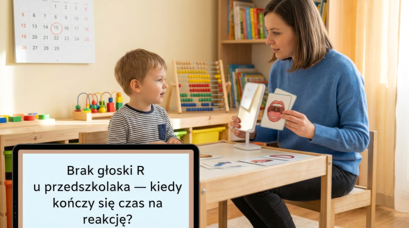 Brak głoski R u przedszkolaka — kiedy kończy się czas na reakcję?